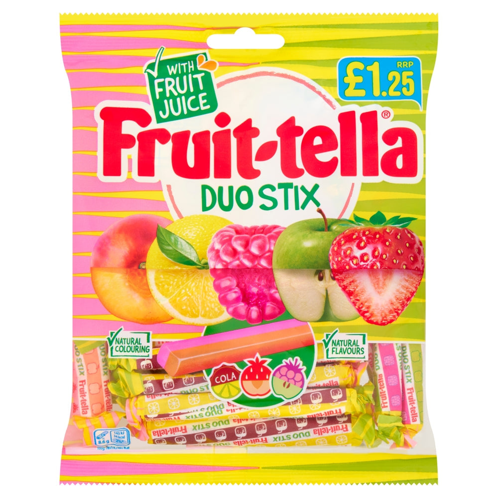 FRUITTELLA BAG DUO STIX 12x135G £1.25