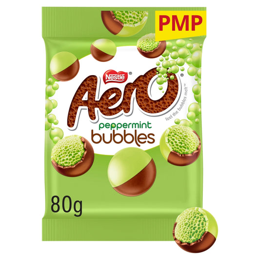 AERO BAG BUBBLES PEPPERMINT BAG 12×80G £1.65