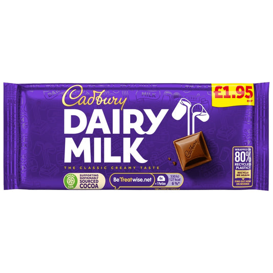 CADBURY BLOCKS  DAIRY MILK STANDARD 22X95G £1.95