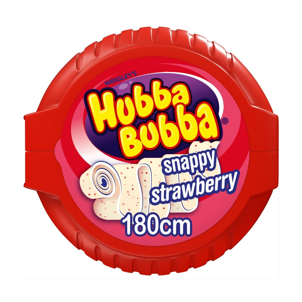 HUBBA BUBBA SINGLES BUBBLE TAPE SNAPPY STRAWBERRY 12X56G